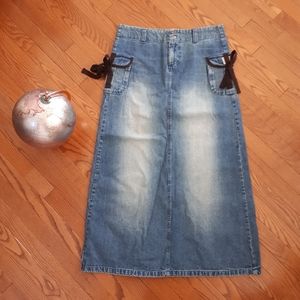 Long jean skirt